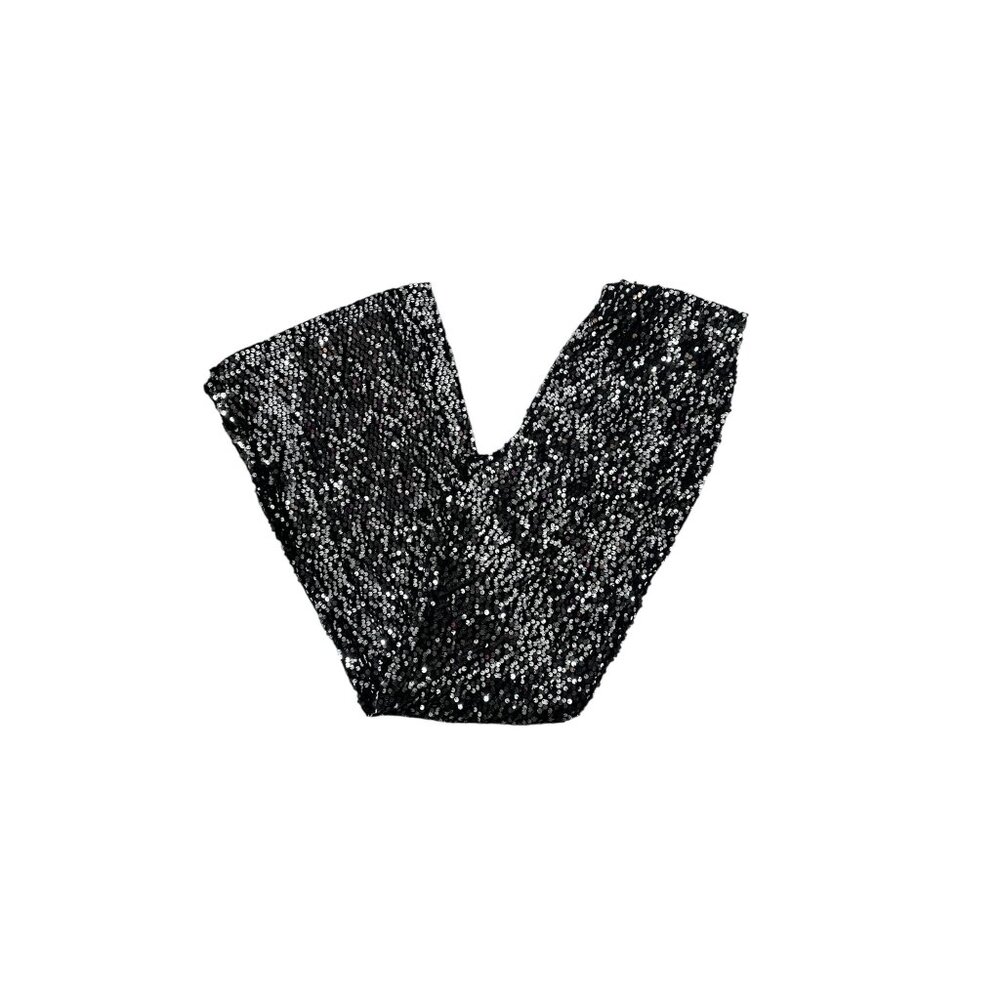 ✨ No Boundaries Black Sequin High-Waisted Flare Pants M ✨ - Picture 5 of 9